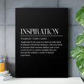 Inspiration schwarzes Motivationsbild