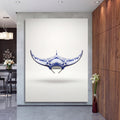 Mantarochen blaues Zwiebelmuster Porzellan Stil Bild