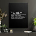 Ambition Black Motivationsbild für Büro