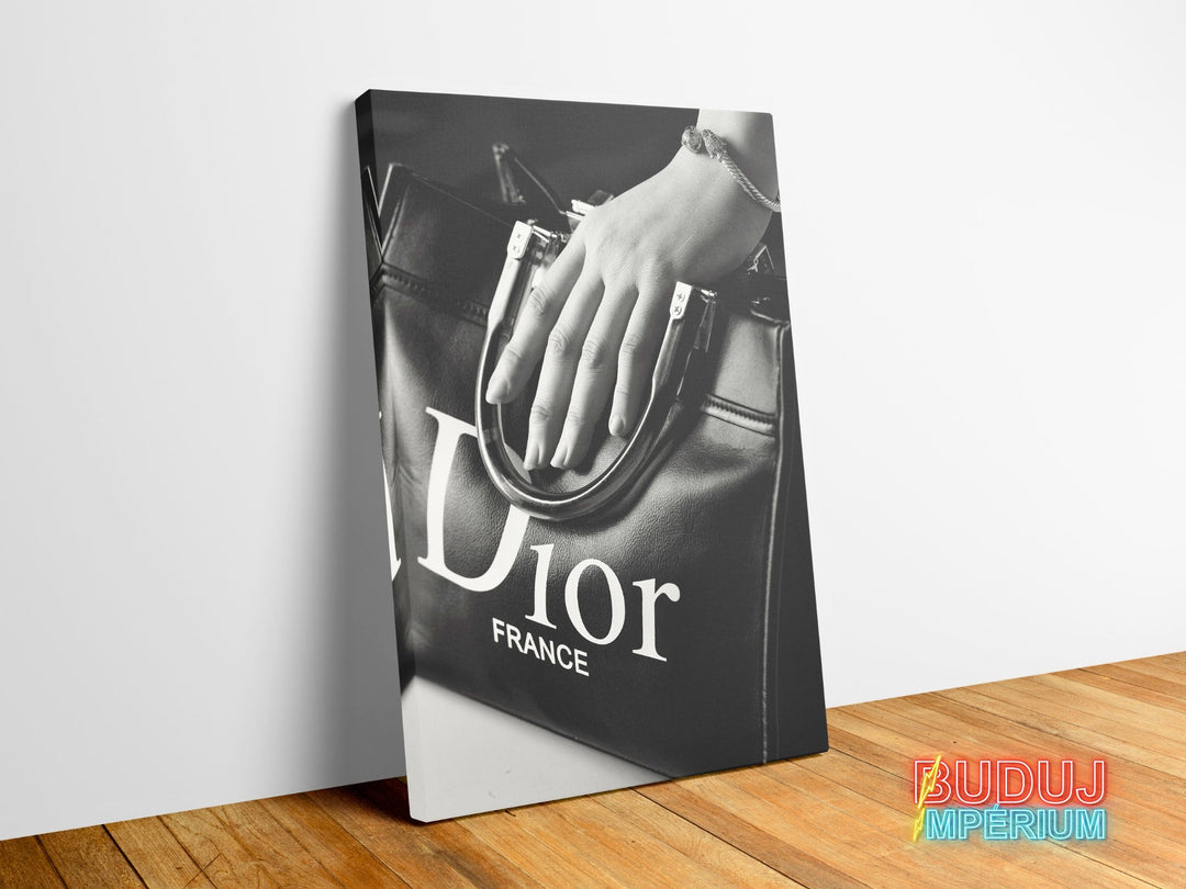 Modern Dior handbag canvas wall art
