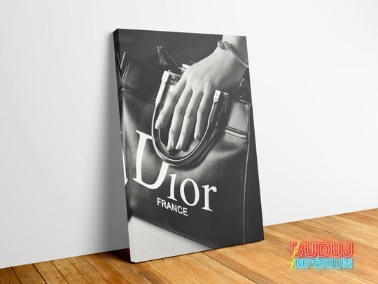 Modern Dior handbag canvas wall art