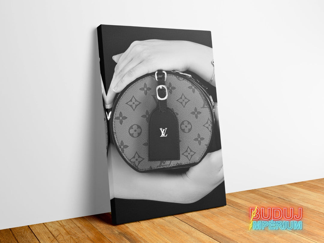 Modern Louis Vuitton handbag canvas wall art