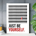 Sei einfach du selbst Motivationsbild mit Zitat