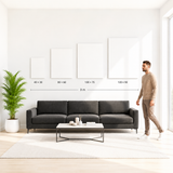 Size guide for motivational wall art by Mindset Walls.