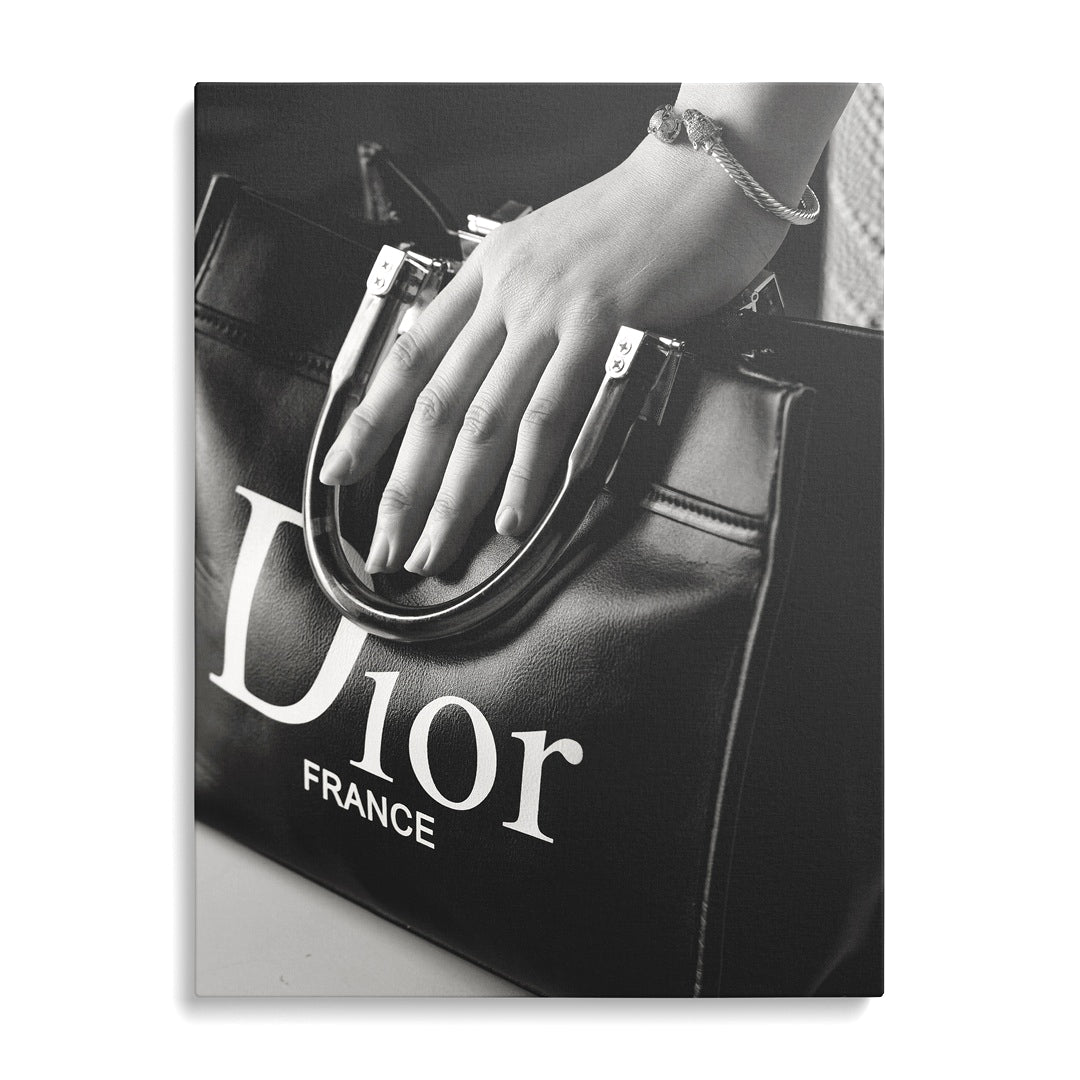 Modern Dior handbag canvas wall art
