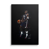 Motivational wall art of a basketball player in a USA #5 jersey, dynamic game action, athletic performance and white Nike sneakers.