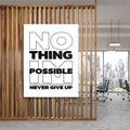 Unmögliches Motivationsbild mit Zitat