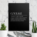 Mut Schwarz Motivationsspruch Poster