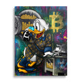 Reiche Ente Gold und Bitcoin Geld-Mindset Pop Art Bild