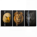 3er Set Adler, Löwe und Wolf Motivationsbilder